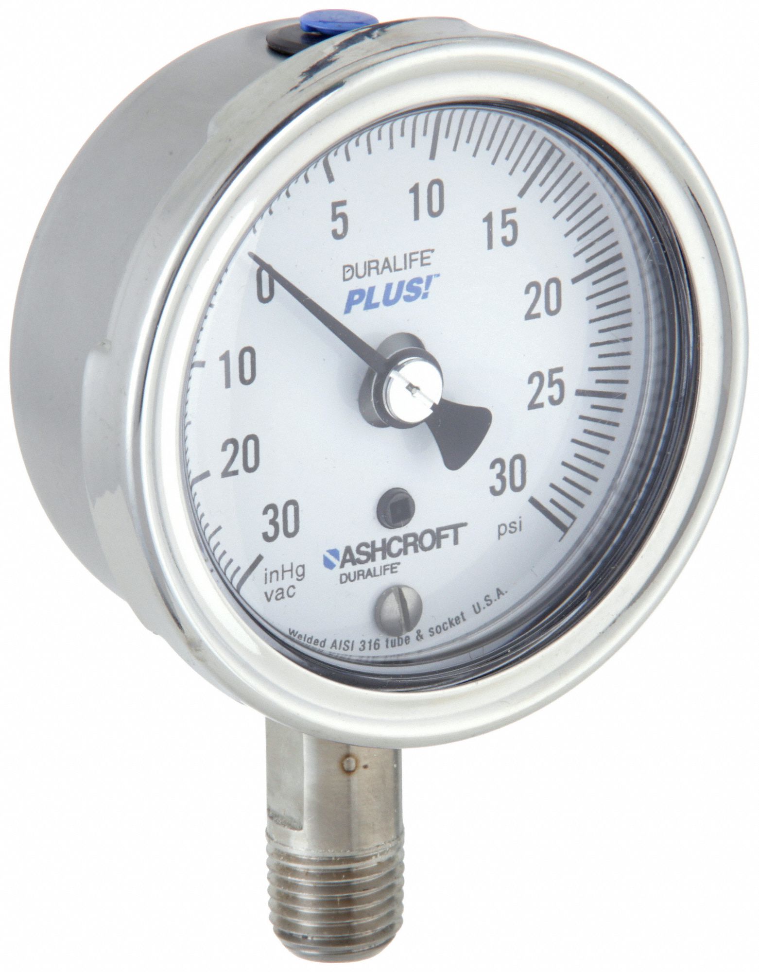 COMPOUND GAUGE,PLUS,2 1/2IN,VAC TO