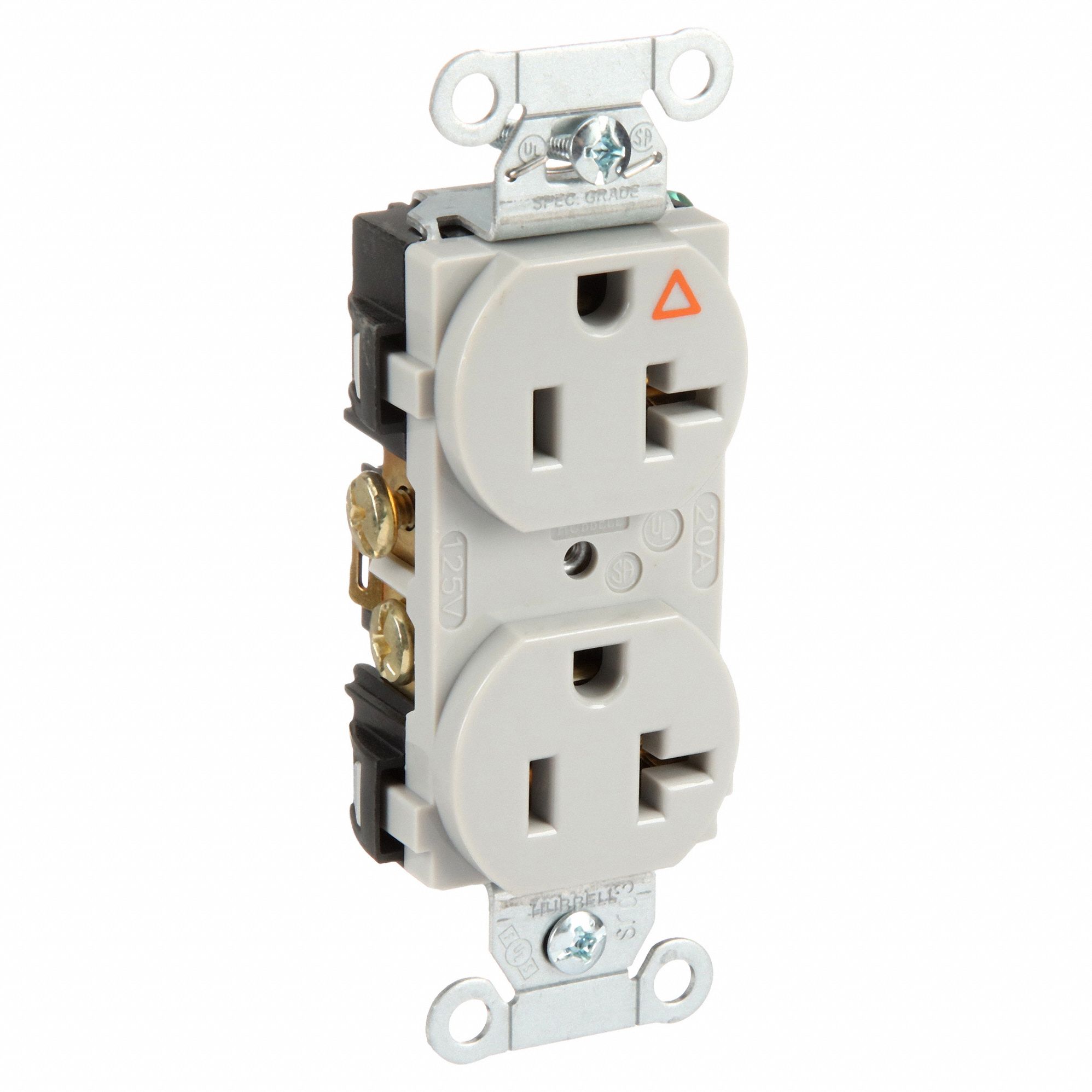 RECEPTACLE,20 A,GREY,125V AC