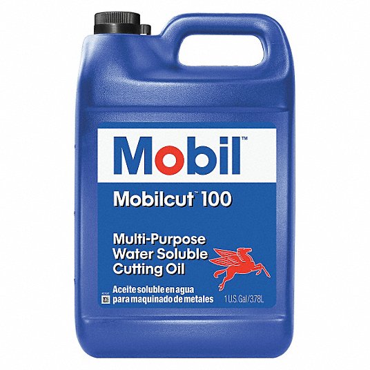 MOBIL Cutting Oil: 1 gal, Can, Yellow
