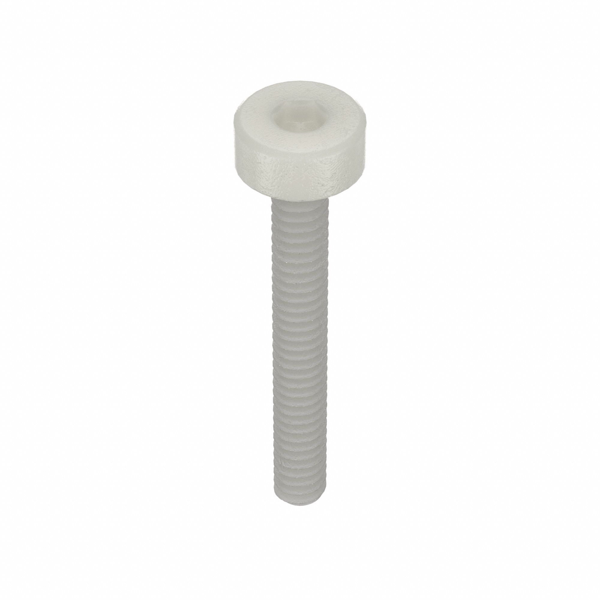 Socket Head Cap Screw: #4-40 Thread Size, 7/8 in Lg, Std, Plain, Nylon, Not Graded, 40 PK