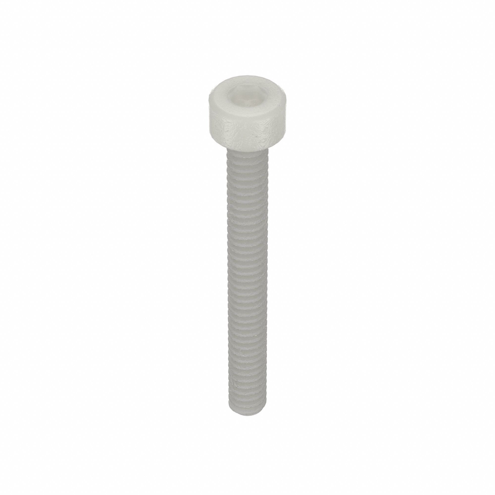 Socket Head Cap Screw: #6-32 Thread Size, 1 1/4 in Lg, Std, Plain, Nylon, Not Graded, 40 PK
