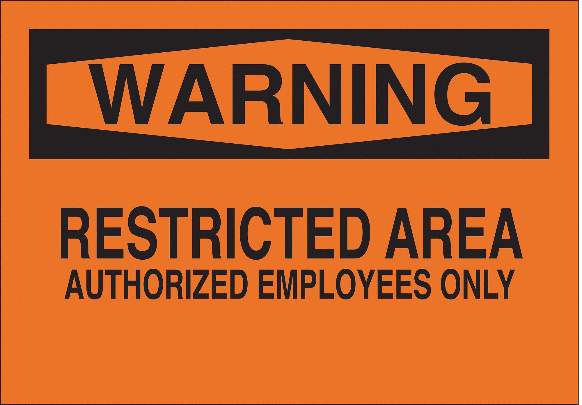 WARNING SIGN, PLASTIC, WARNING, 10 IN WIDTH, 7 IN HEIGHT, ENGLISH