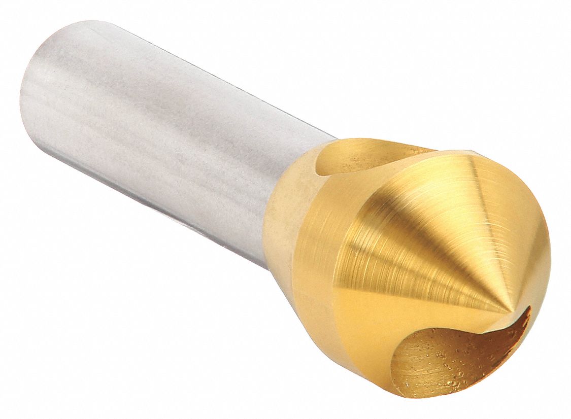 COUNTERSINK, ¾ IN BODY DIAMETER, ⅜ IN SHANK DIAMETER, TIN FINISH, 2¾ IN L, COBALT