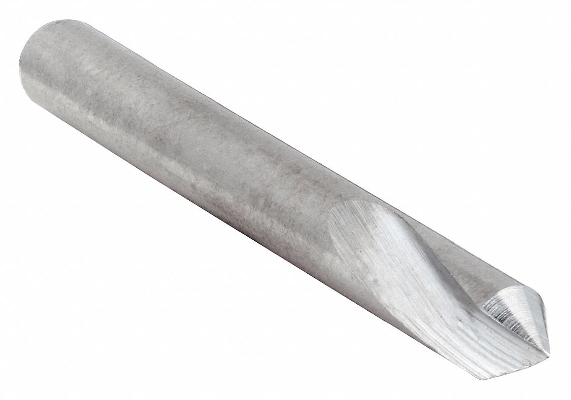 Countersink: 1/8 in Body Dia., 1/8 in Shank Dia., Bright (Uncoated) Finish, 1 1/4 in Overall Lg