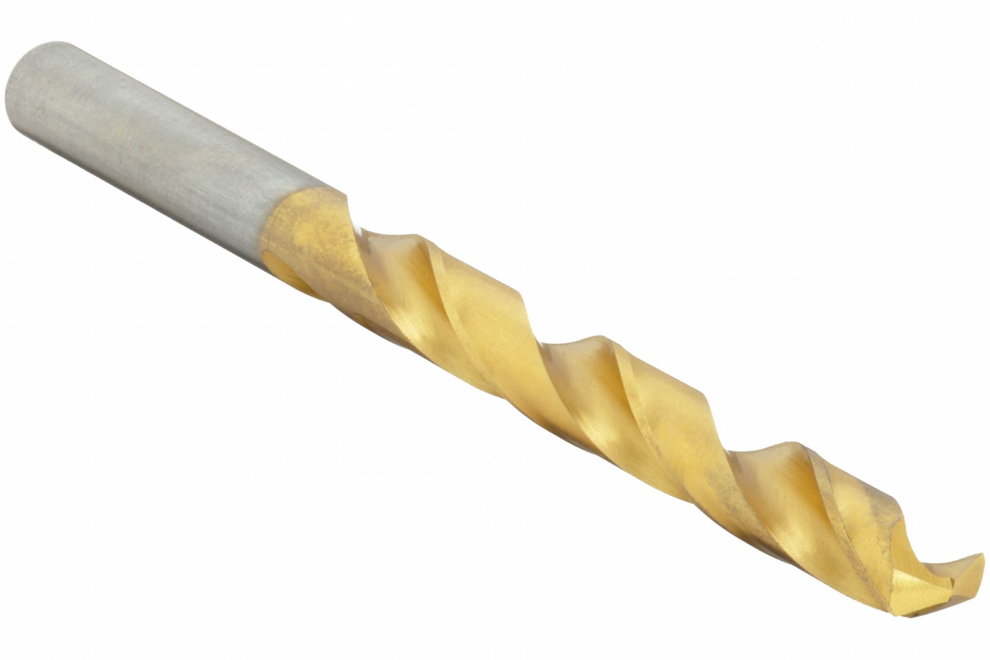 JOBBER LENGTH DRILL BIT, 19/64 IN DRILL BIT SIZE, 3-1/16 IN FLUTE L, TIN FINISH, HSS