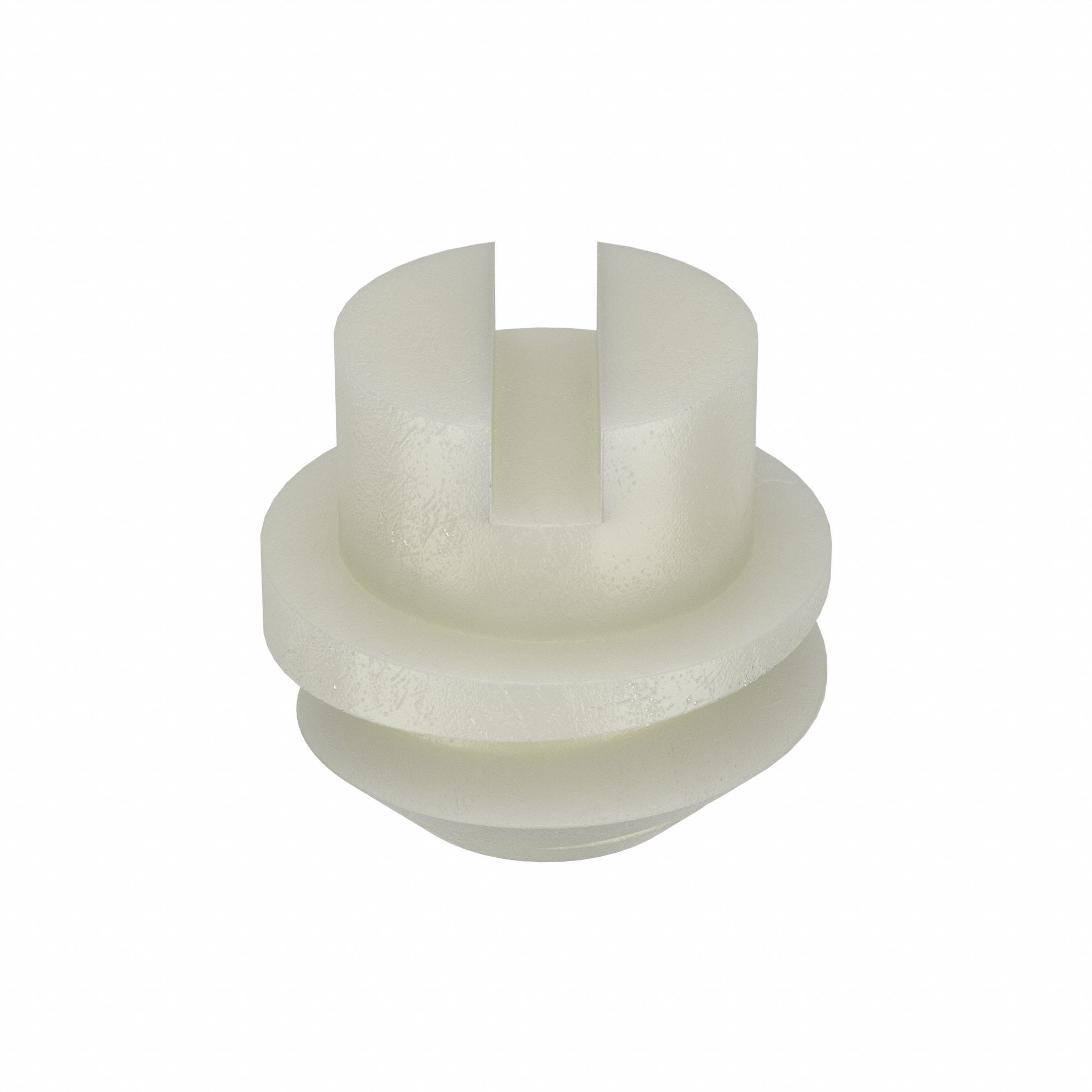 Socket Set Screw: #6-32 Thread Size, 1/8 in Overall Lg, Flat pt, Nylon, Plain, Slotted, 50 PK