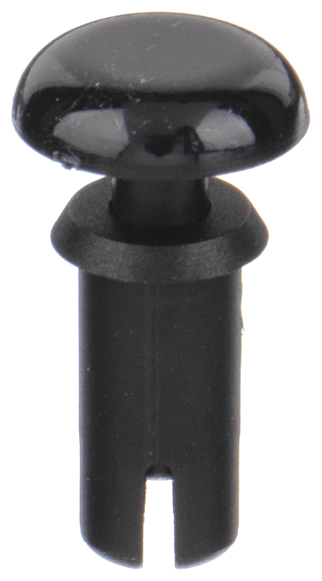 PUSH-IN RIVET, INCH, SNAP, ROUND, 0.157 IN SHANK DIA, 5/16 IN OVERALL L, NYLON, BLACK, 10 PK