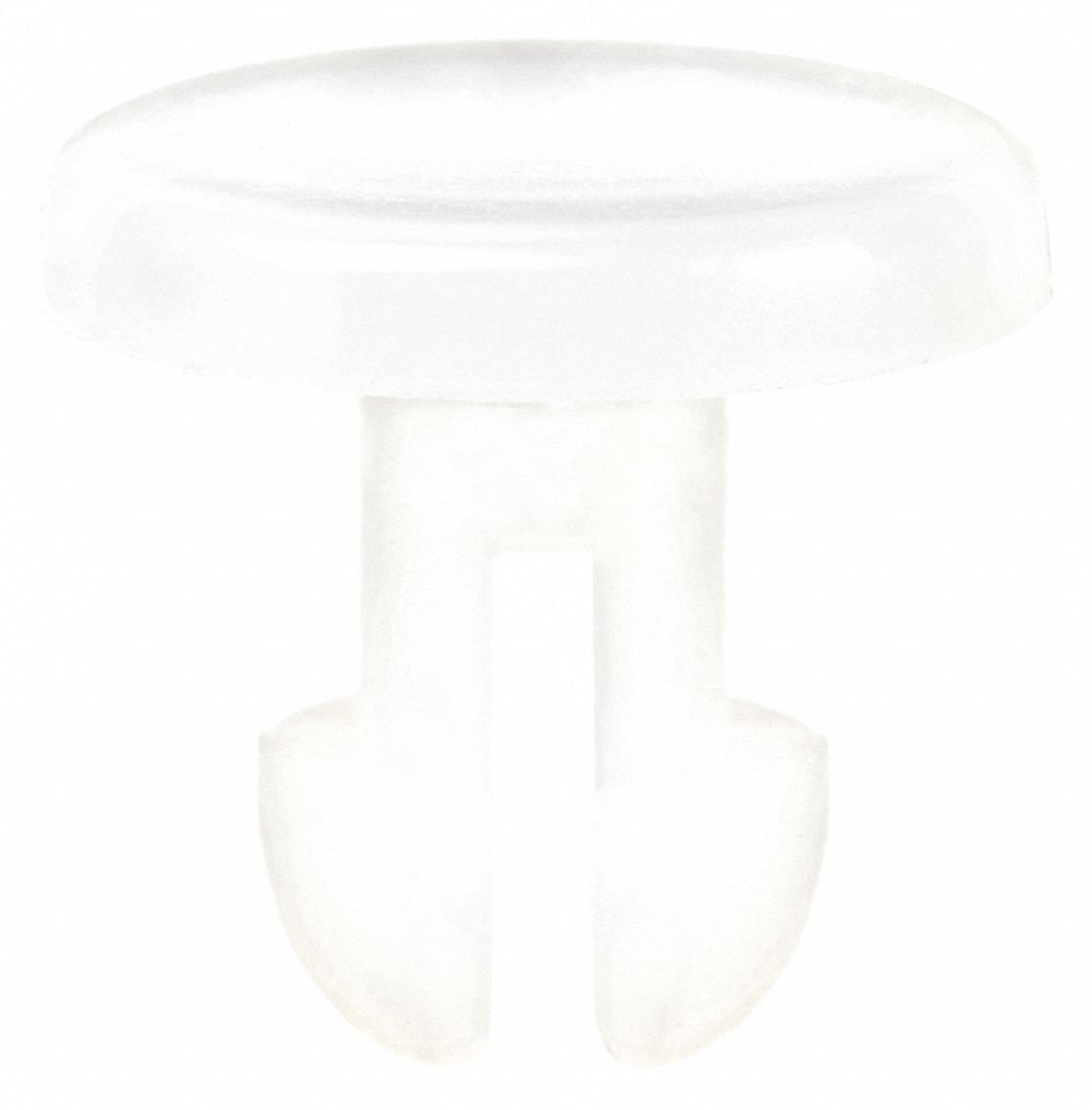 25-Pack Black Plastic Push-In Rivets - Dome Head 1/4 Inch Diameter, 3/4 Inch Length Ribbed Shank Fasteners