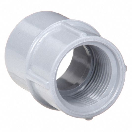 PVC, 1/2 in Trade Size, Threaded Conduit Adapter - 4FYA3|5140043 - Grainger