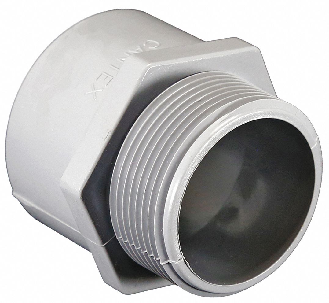 PVC 1 1 2 In Trade Size Threaded Conduit Adapter 4FYC7 5140107 