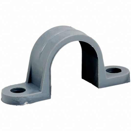 1/2 in Trade Size, PVC, Conduit & Pipe Strap Clamp, Two-Hole - 4FYT5 ...