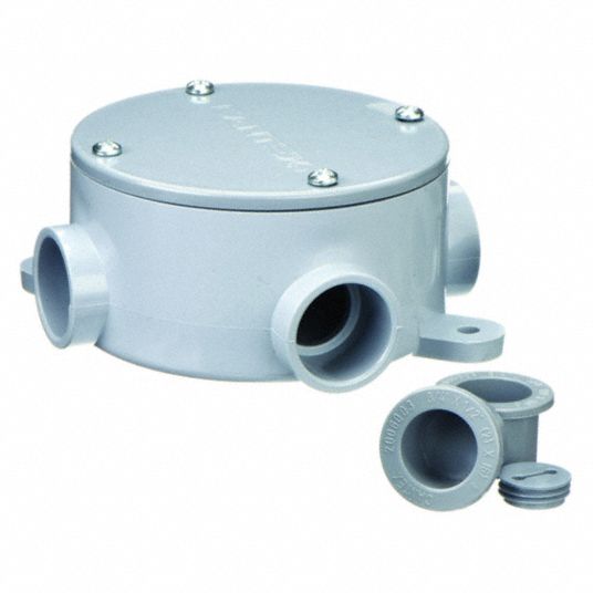 Cantex 1 Gangs 34 In Hub Size Weatherproof Junction Box 4fyy75133690 Grainger 