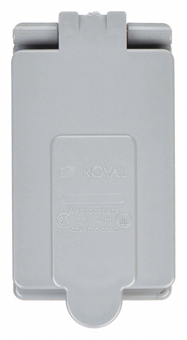 Weatherproof Cover: PVC, FS, Switches, 1 Gangs, 4 15/16 in Overall Ht, 2 7/8 in Overall Wd