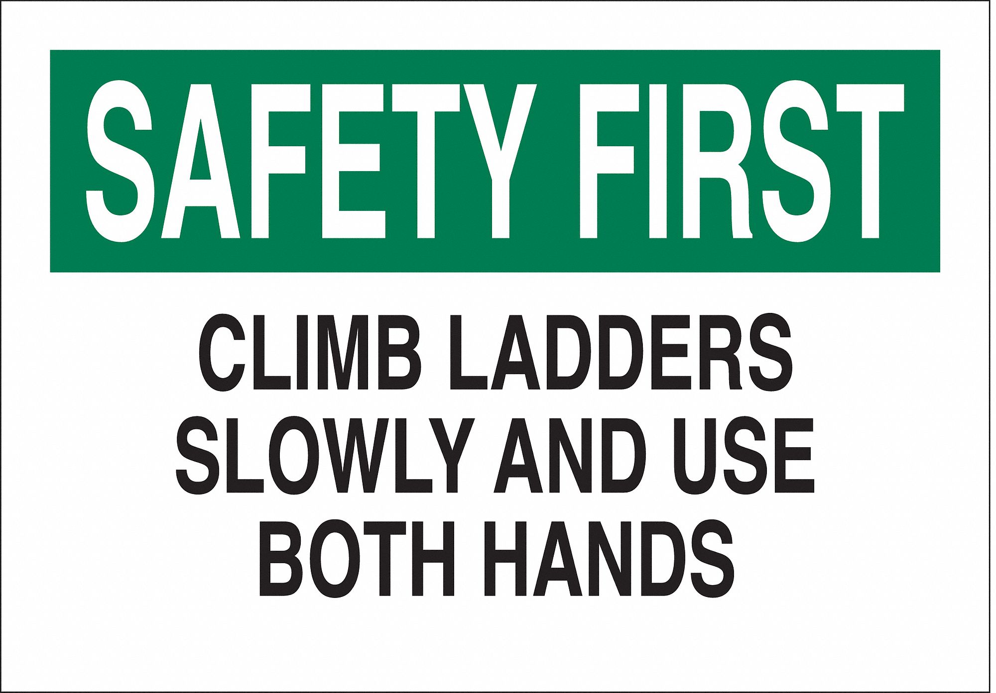 FIBREGLASS, SAFETY REMINDER SIGN, 10 IN WIDTH, 7 IN HEIGHT, WHITE, WITH MOUNTING HOLES