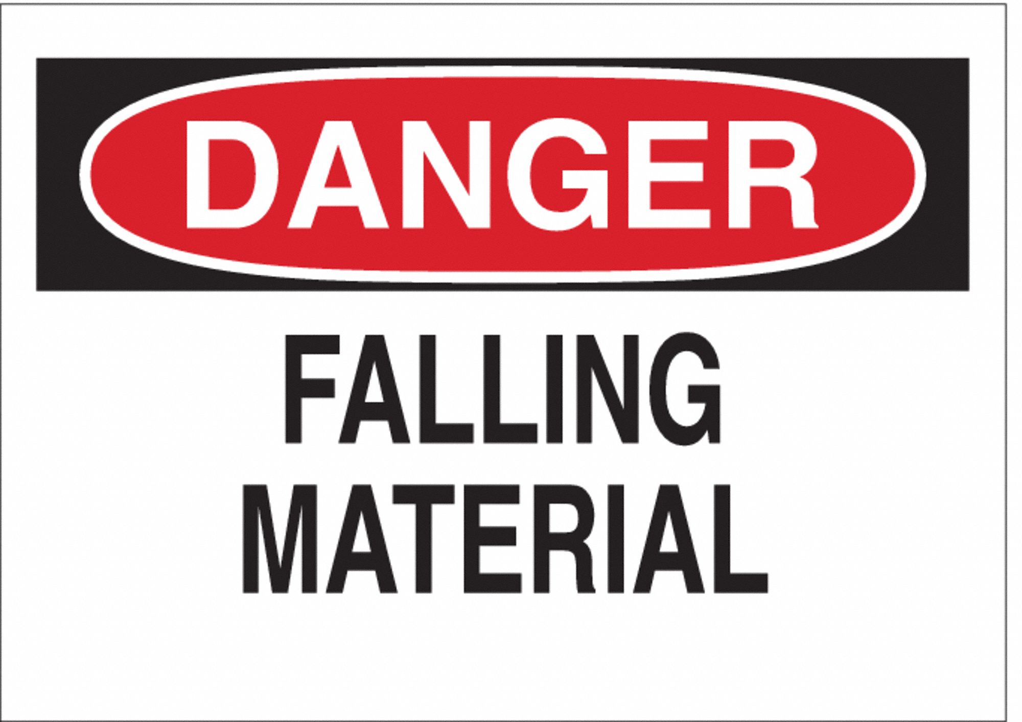 DANGER SIGN, PLASTIC, RECTANGLE, ENGLISH, NOT RETROREFLECTIVE GRADE, 10 X 14 IN