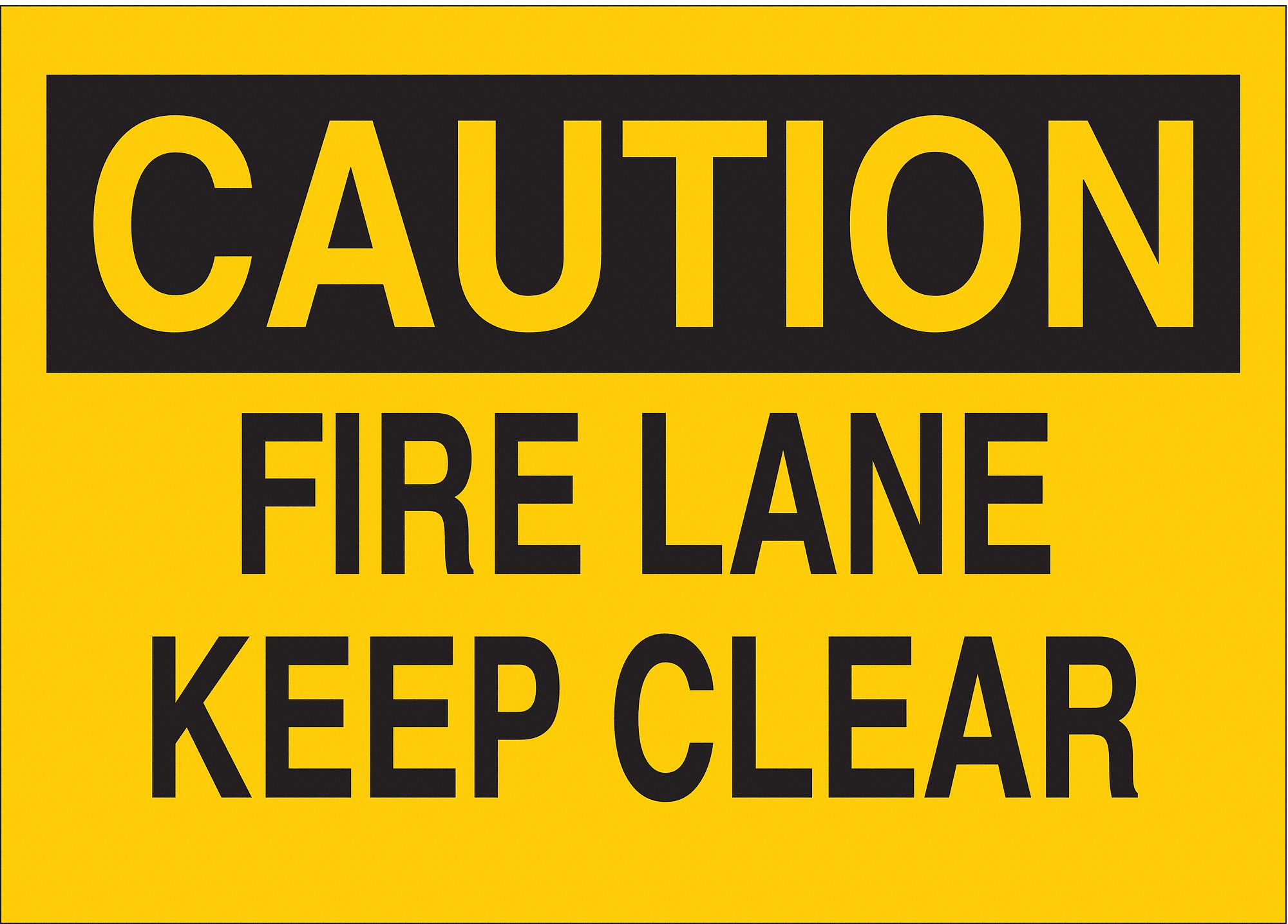 Fire Lane Sign, 7"H, 10"W, Aluminum