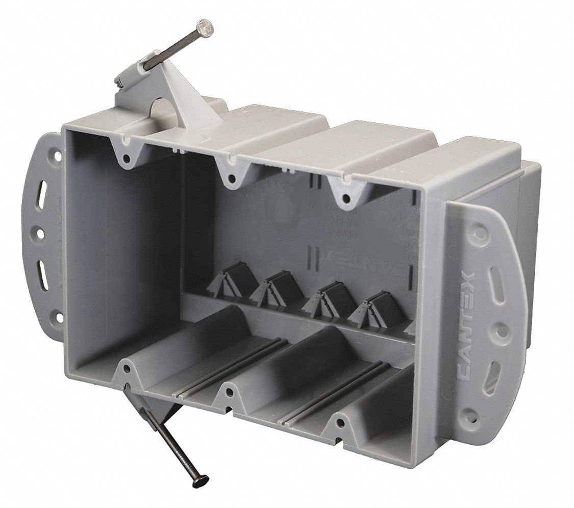 CANTEX Electrical Box: PVC, 3 in Nominal Dp, 4 in Nominal Wd, 6 in ...