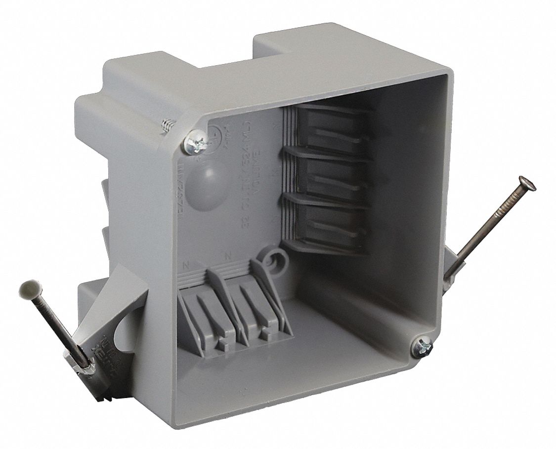 CANTEX Electrical Box PVC, 2 5/8 in Nominal Dp, 4 in Nominal Wd, 4 in