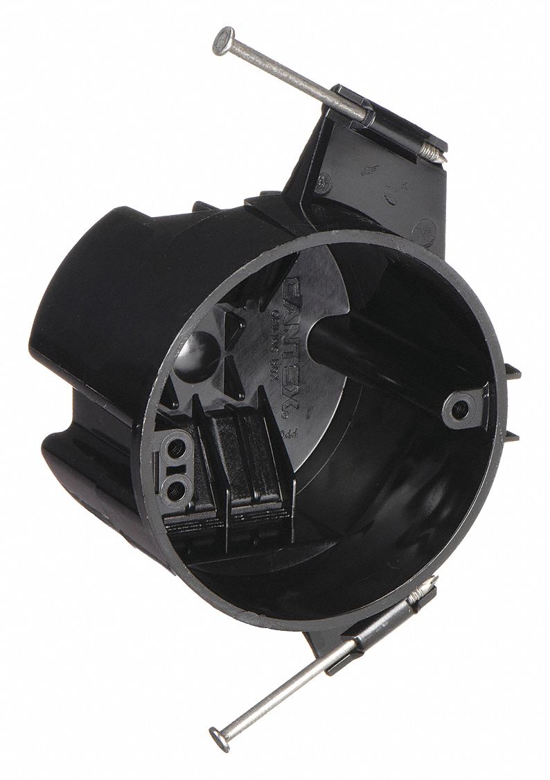 Electrical Box: Polycarbonate, Nonmetallic Material & Nominal Size, Round, 1 Gangs