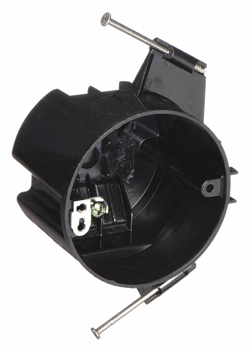 Electrical Box: Polycarbonate, Nonmetallic Material & Nominal Size, Round, 1 Gangs