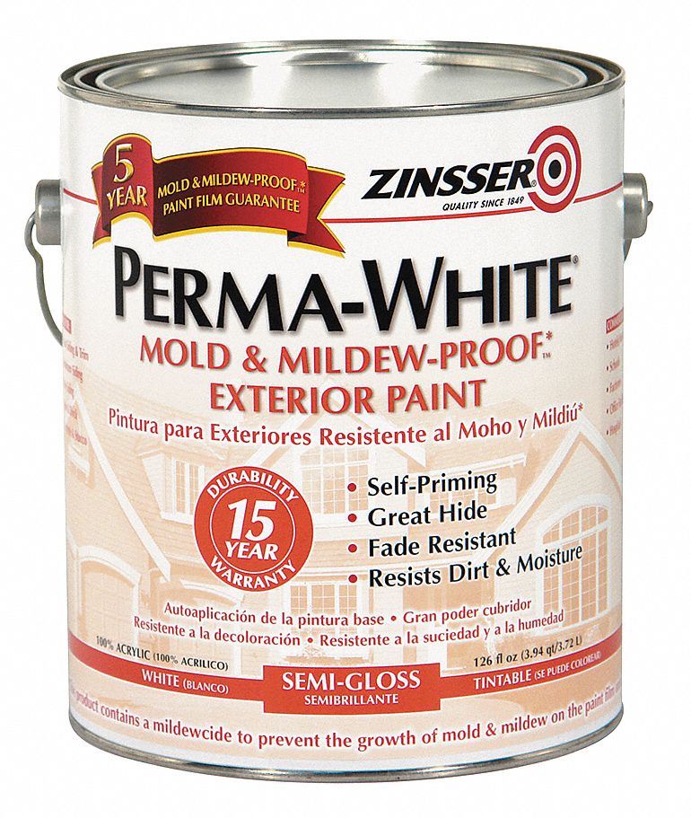 For Metal/Wood, White, Interior/Exterior Paint 4FZX43131 Grainger