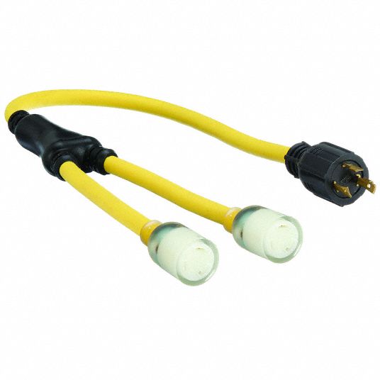 Extension cord for 120V pump with twist lock plug (L5-15R to L5