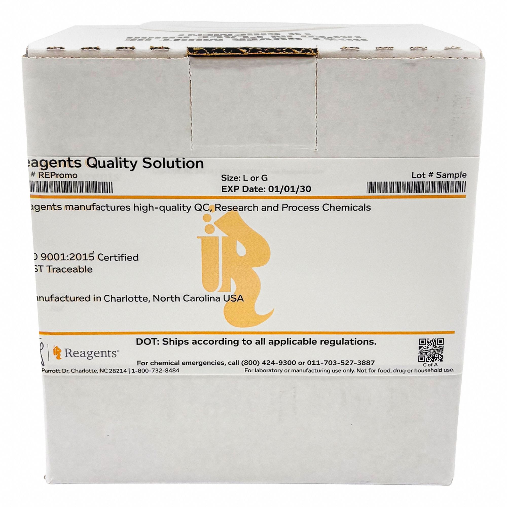 Sulfuric Acid: Reagent, 4 L, 7664-93-9, 0.1N, Acid, Liquid, Box, Fiberboard, 3 yr Shelf Life, 1