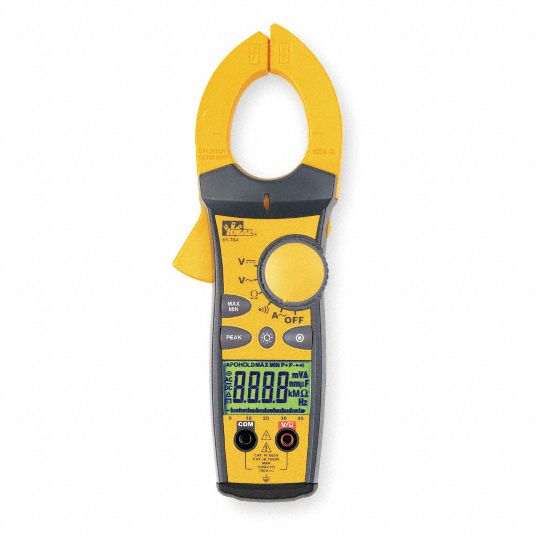 Digital Clamp On Ammeter, 1.4 in (36 mm) Jaw Capacity, CAT IV 600V, CAT