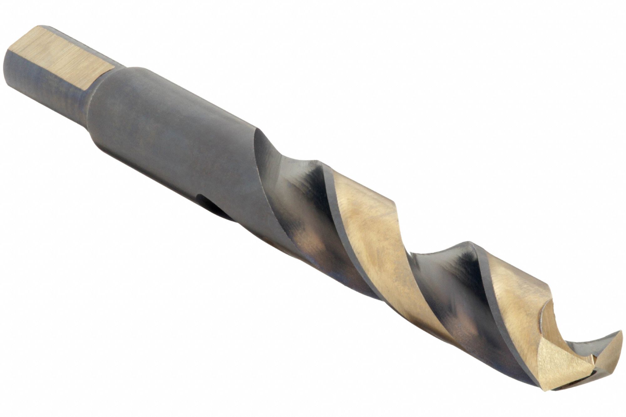 REDUCED SHANK DRILL BIT, 27/64 IN DRILL BIT SIZE, 2⅞ IN FLUTE L, 4 7/16 IN L, HSS