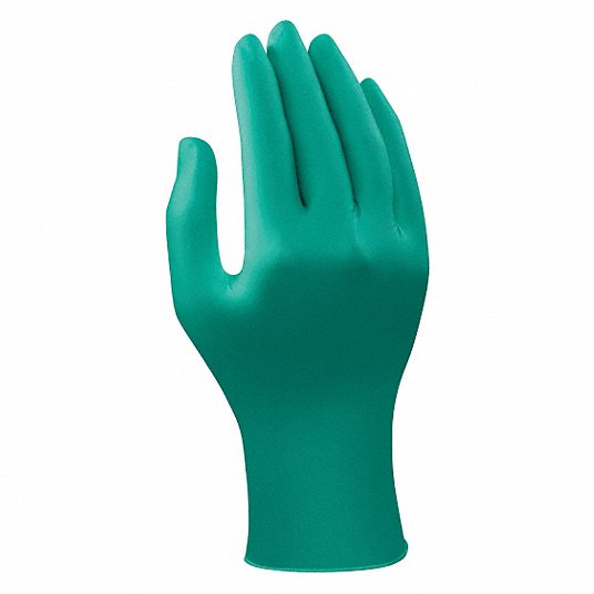 PK100 ANSELL 92-600 M Green Nitrile Disposable Gloves 