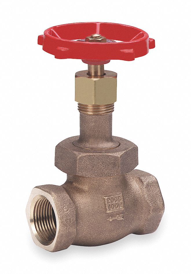 MILWAUKEE VALVE Class 200 Globe Valve, FNPT x FNPT, Bronze, 1 1/2 in ...