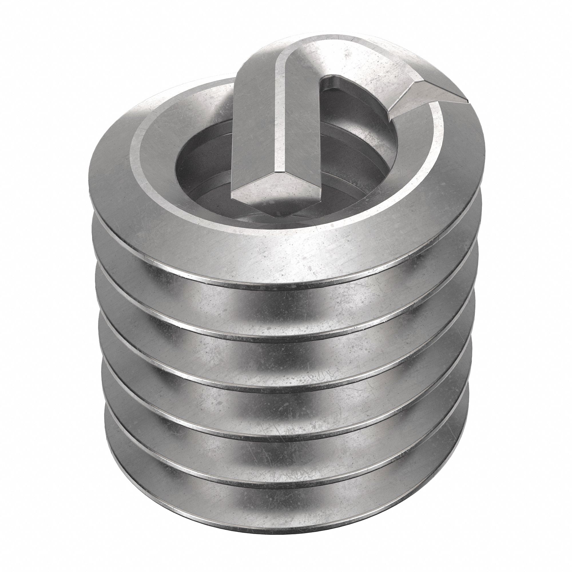 Helical Insert: Tangless Tang Style, Free-Running, #4-40 Thread Size, Plain, Plain, 100 PK