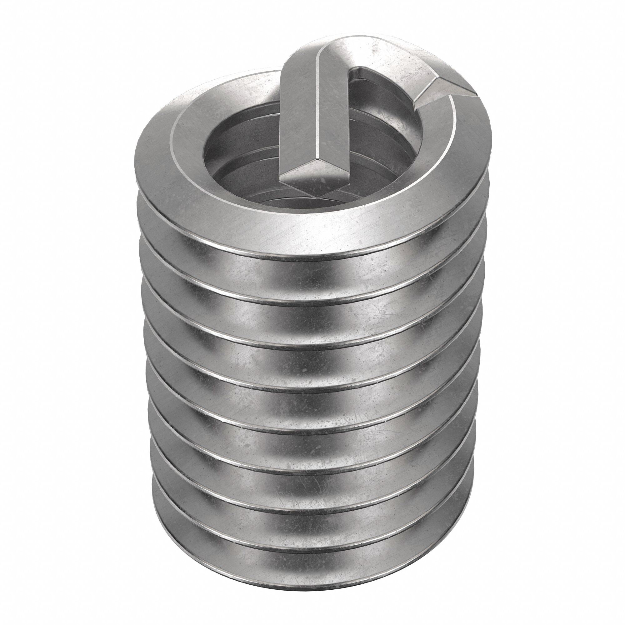 Helical Insert: Tangless Tang Style, Free-Running, 1/4"-20 Thread Size, Plain, 100 PK
