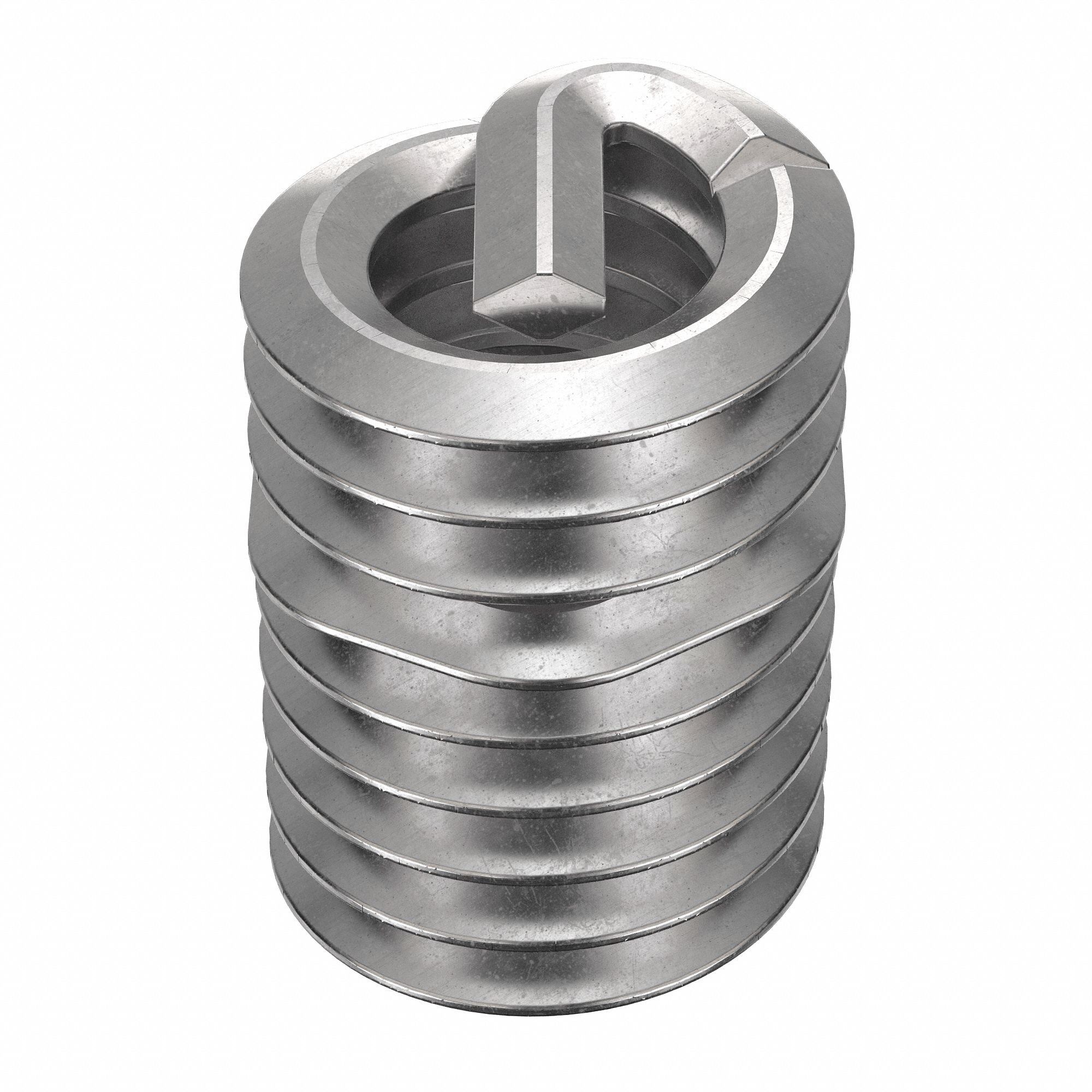 Helical Insert: Tangless Tang Style, Screw-Locking, #2-56 Thread Size, Plain, 100 PK