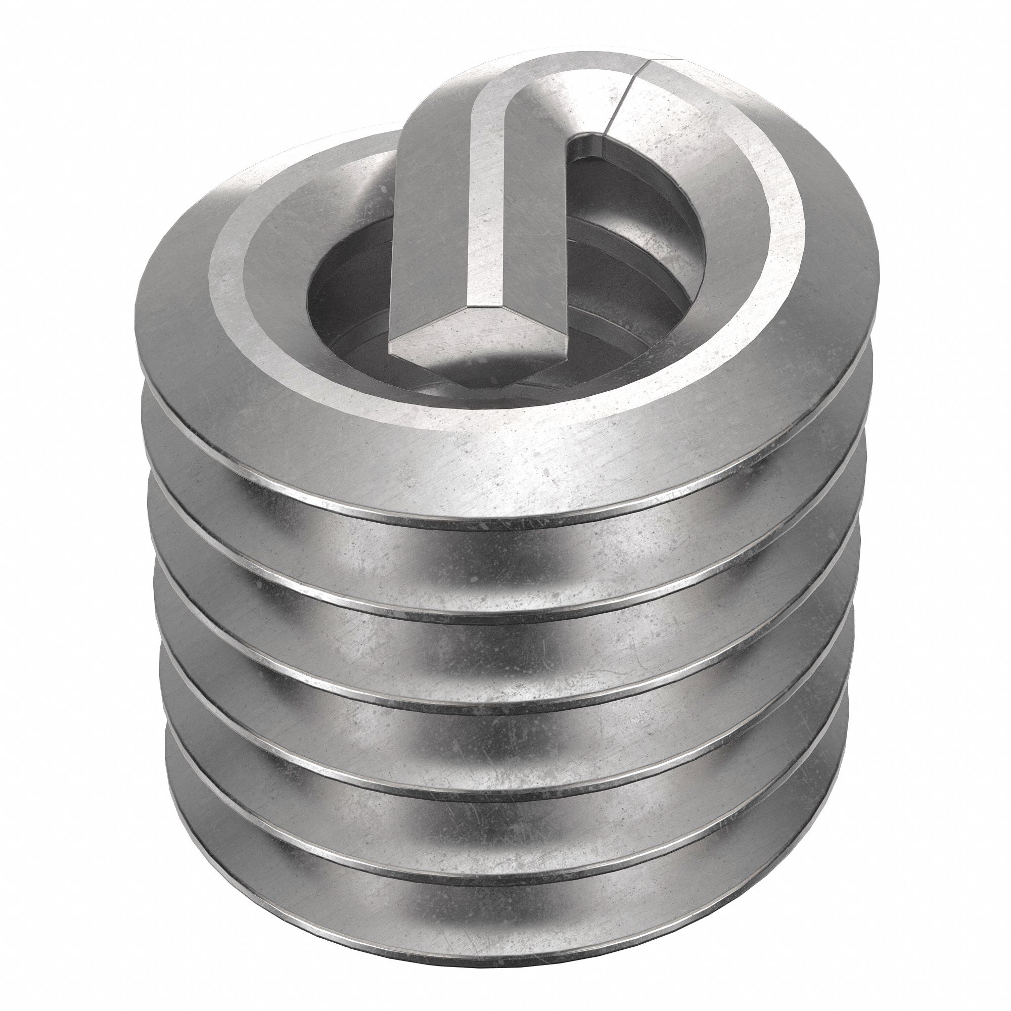 Helical Insert: Tanged Tang Style, Screw-Locking, #4-40 Thread Size, Plain, Plain, 100 PK