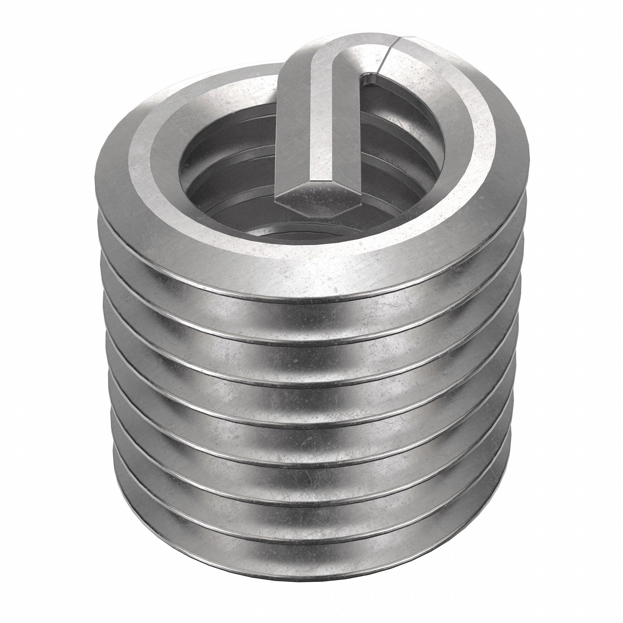 Helical Insert: Tanged Tang Style, Screw-Locking, #10-32 Thread Size, 100 PK