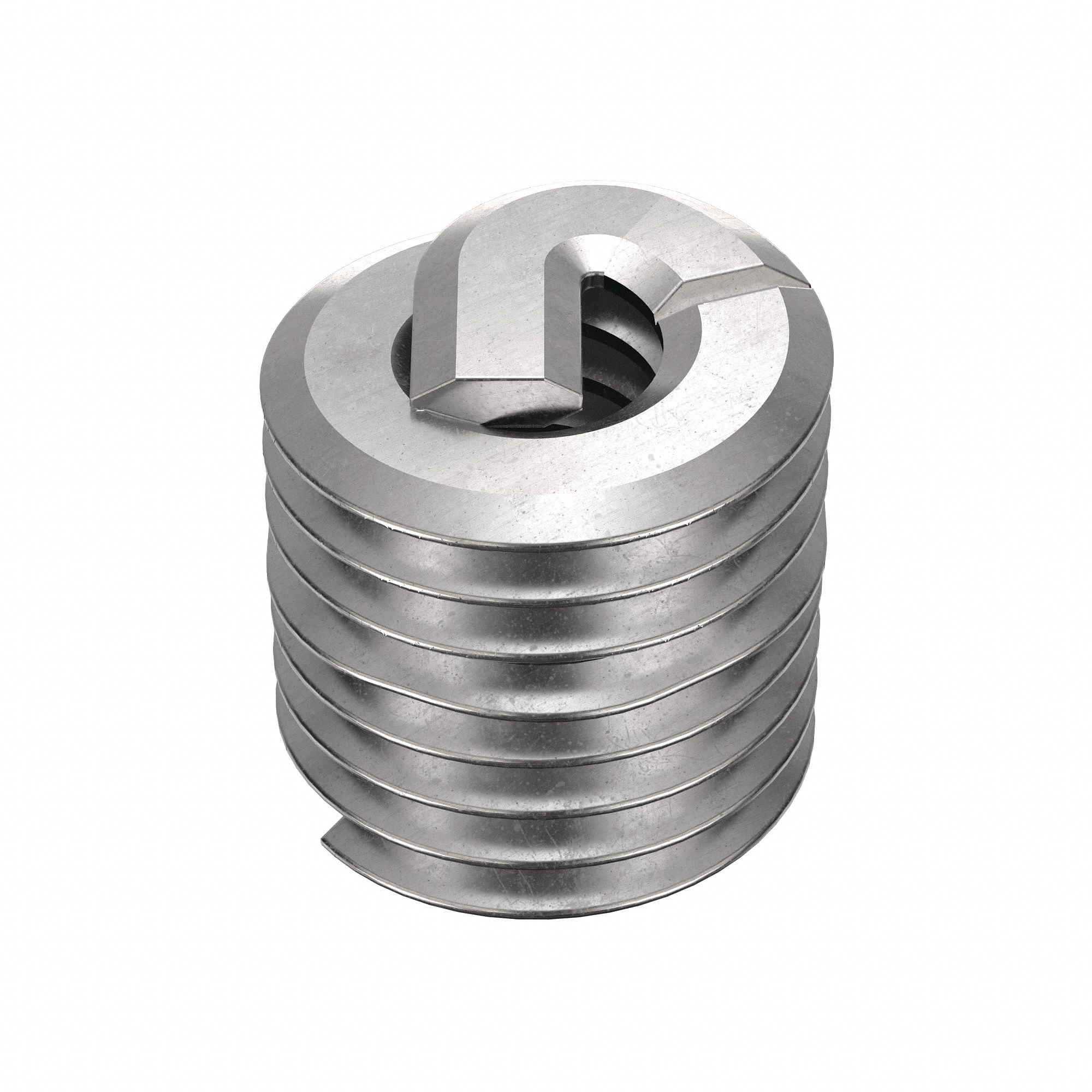 Helical Insert: Tanged Tang Style, Screw-Locking, M2.5-0.45 Thread Size, 100 PK