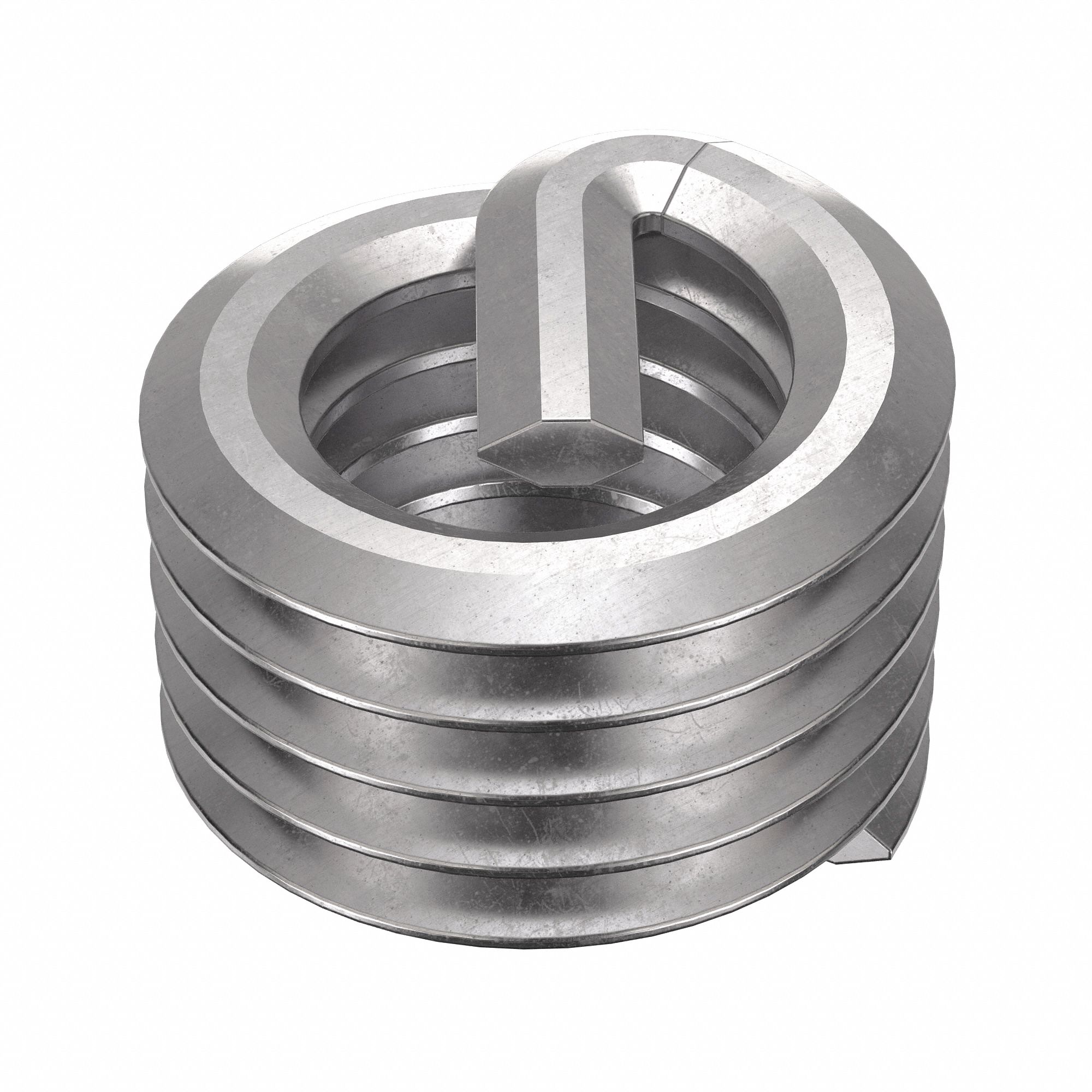 Helical Insert: Tanged Tang Style, Screw-Locking, M5-0.80 Thread Size, Plain, 100 PK