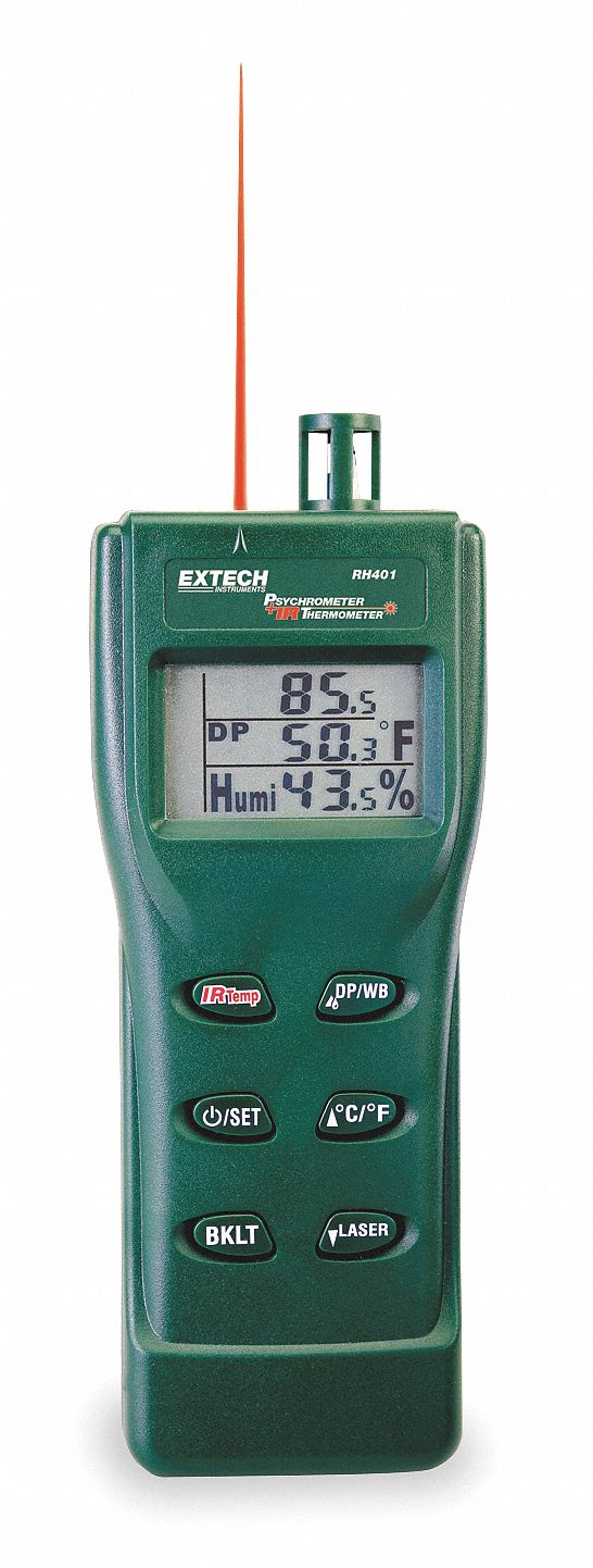 4GE40 - Relative Humidity Meter w/IR Thermometer