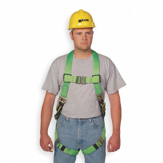 HONEYWELL MILLER FULL BODY HARNESS, VEST, MATING/TONGUE, MATING, L/XL,  PADDED, STEEL - Safety Harnesses - MLRP950-4/UGN