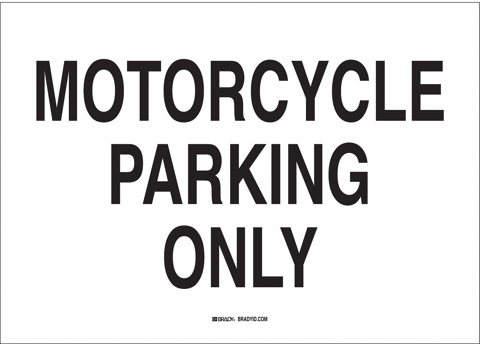 Motorcycle Parking Sign, 10" x 14"