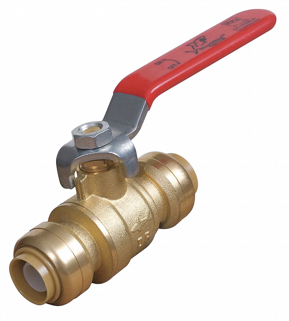 SHARKBITE Ball Valve, Lead-Free Naval Brass, Arsenical, Inline, 1-Piece ...