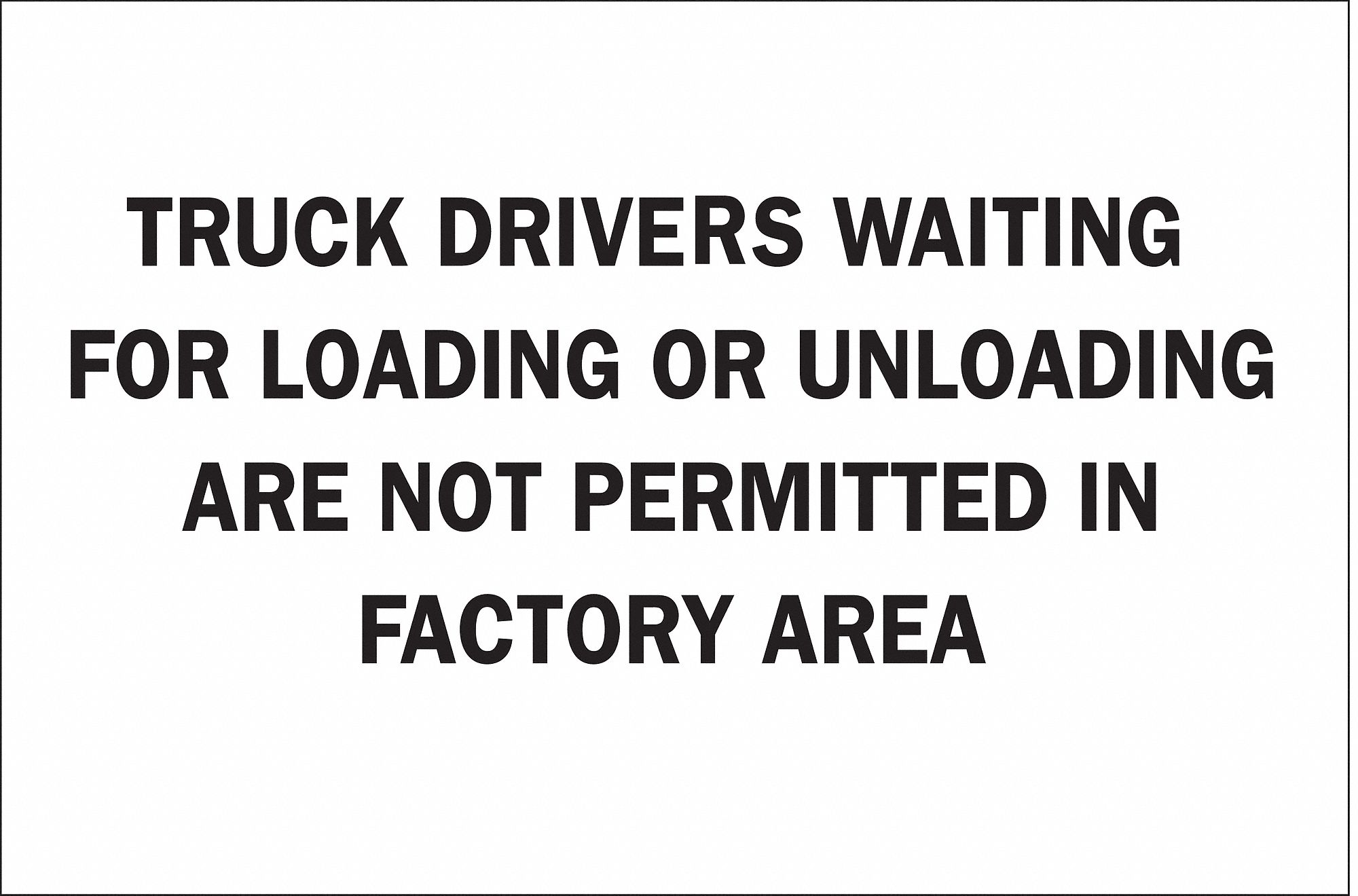 DOCK SIGN, NOT RETROREFLECTIVE, RECTANGLE, ALUMINUM