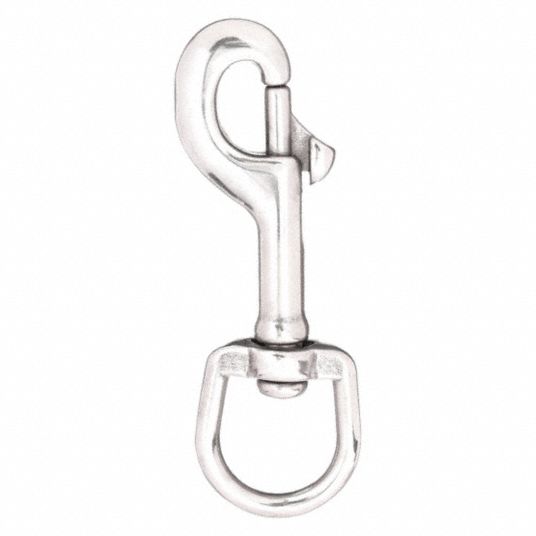 Packs of Swivel Bolt Snap Hooks, 1X 3 Nickel Plated. Heavy Duty Bolt and  Spring 3/4 Inner Opening 