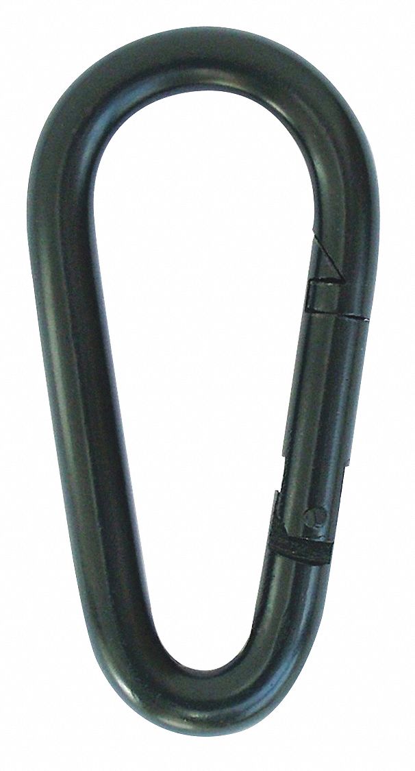 Interlocking Snap: 1 Snaps, 280 lb Working Load Limit, Solid Gate, Steel