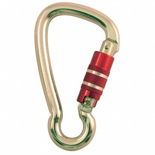 Locking Spring Snap, Load Rated, 4 3/4 in Overall Length, 11/16 in Eye ...
