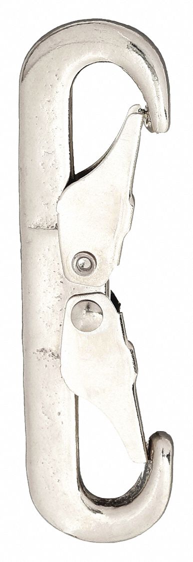 Double Cap Snap: 2 Snaps, Cap, Iron, 1/4 in Opening Size, 3 7/8 in Overall Lg