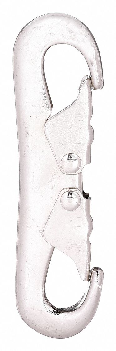 Double Cap Snap: 2 Snaps, Cap, Iron, 3/8 in Opening Size, 5 1/8 in Overall Lg