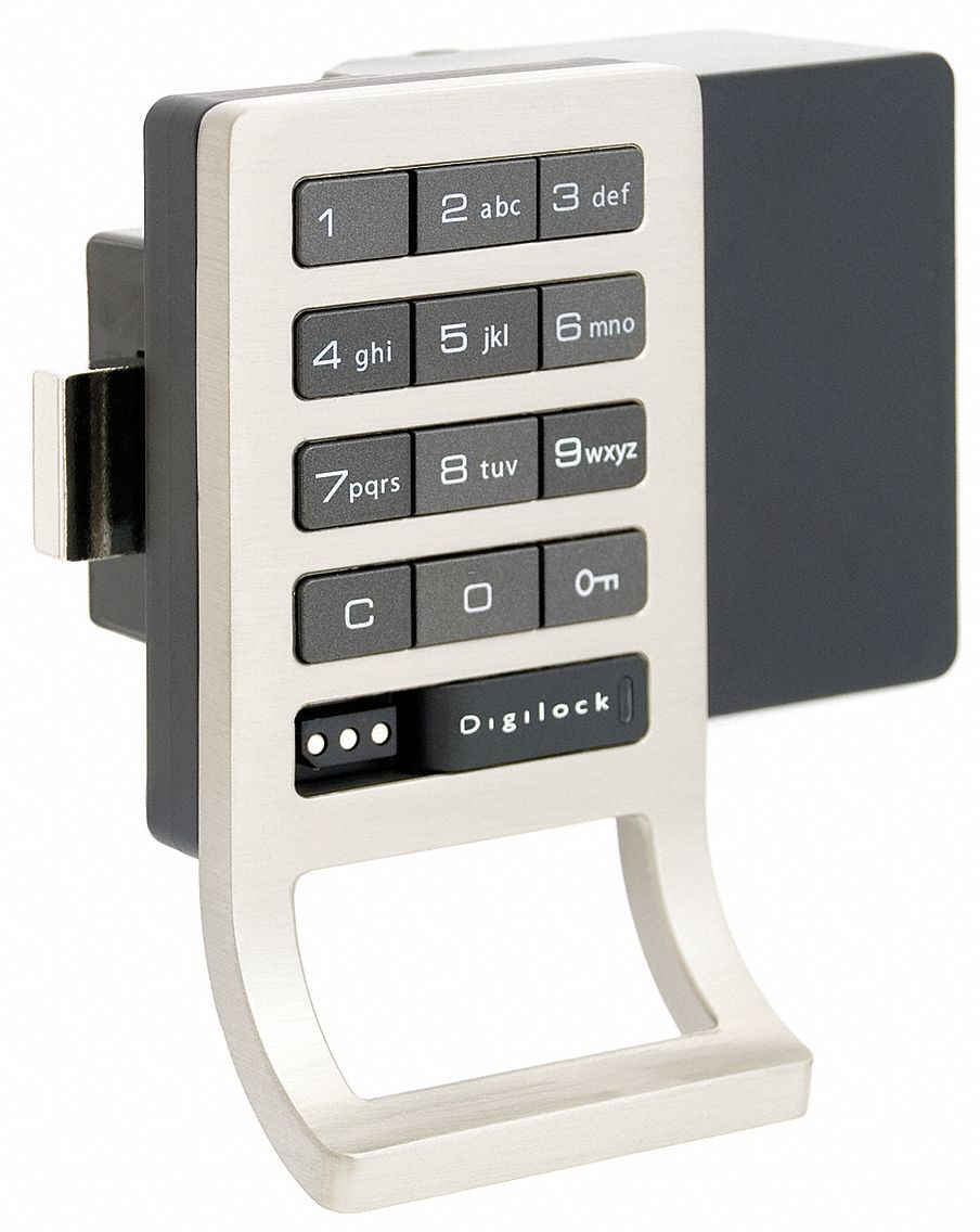 DIGILOCK, Lockers, Keypad or Coded Key Fob, Electronic Keyless Lock -  4GHA3|APS-619-01-2D-GR01 - Grainger