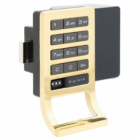 Shared Use Keypad Locks, Polished Brass Grainger
